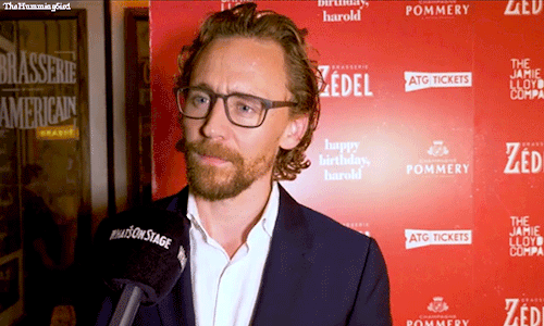 thehumming6ird:Tom Hiddleston demonstrates his best Pinter Pause, 10th October 2018