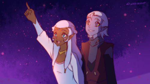 skaiahart: I bet they hold hands too, friggin NERDS!!! #lotura #lotor #allura