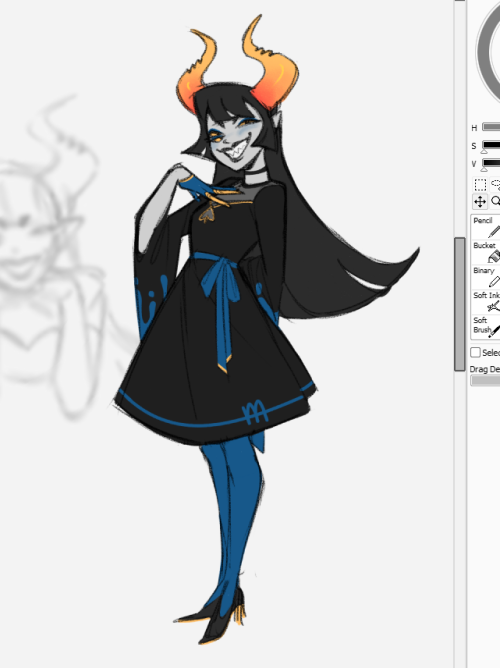 kimquatz:i wanted to design ardata a cute outfit with witchy sleeves :^]