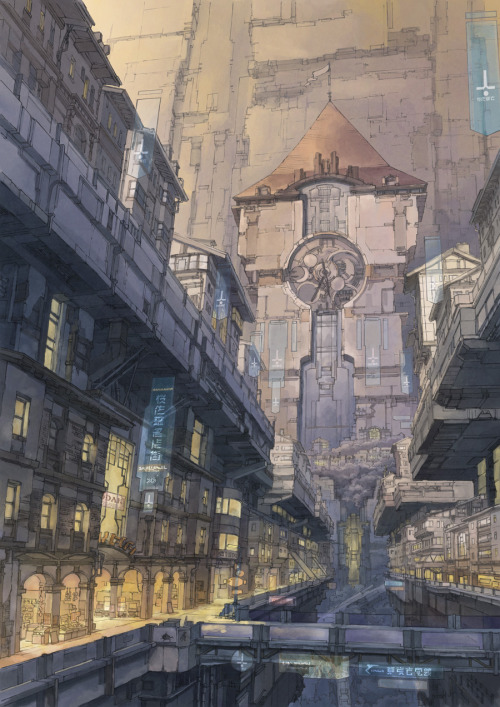 moondrop:  時計塔の街の夕暮れ | K,Kanehira