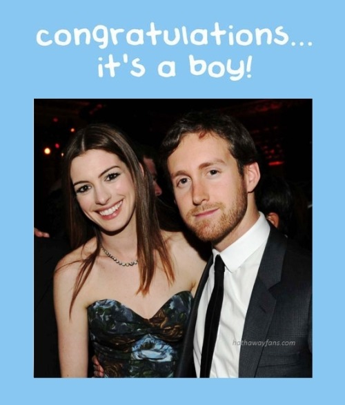 hathawayfans:  Anne Hathaway and Adam Shulman welcomed a baby boy named Jonathan Rosebanks early on 
