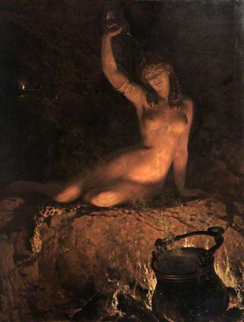 silenceforthesoul:John Collier - An Incantation (A Bacchante)  