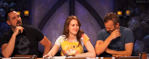 peacesofsun:ID: three gifs of the cast of Critical Role. The first has Sam, Taliesin, and Ashley. Ta