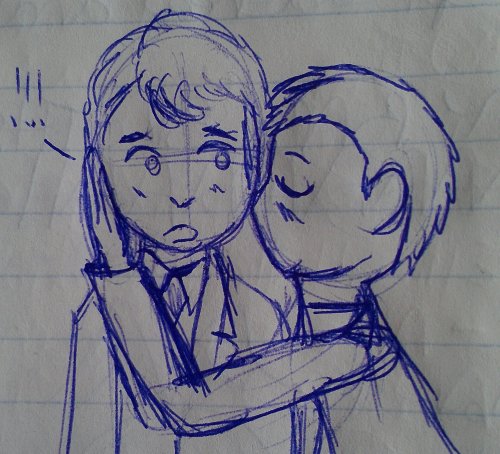 Today’s in-class doodles: Double acts impersonating wedding photos. (Ignore the fact that Geor