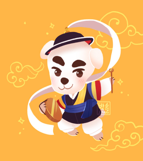  Catching up on Hanboktober!! Days 9, 10, & 11Animal Crossing - Celeste, Blathers, KK  동물의 숲 - 부