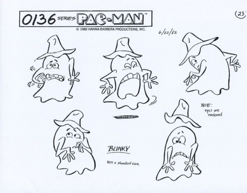 More model sheets from the 1982 Hanna-Barbera cartoon, Pac-Man.I really like the model sheets of Mez