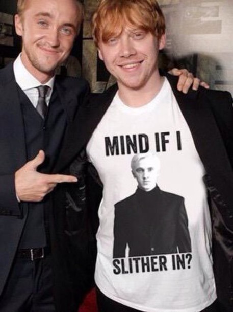 the-avengers-initiative99:Rupert Grint constantly wearing Harry Potter related shirts is the best thing ever