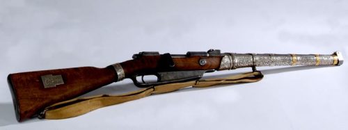 Beautiful silver mounted Karabiner M1888 rifle