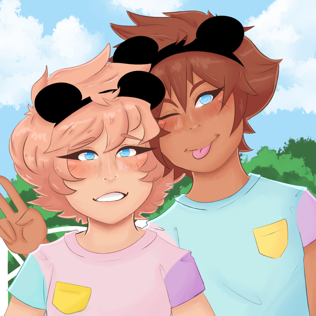 roxxas:  disneybound boys for my best friend and literal sora @sparkghay !! uwu kingstagram