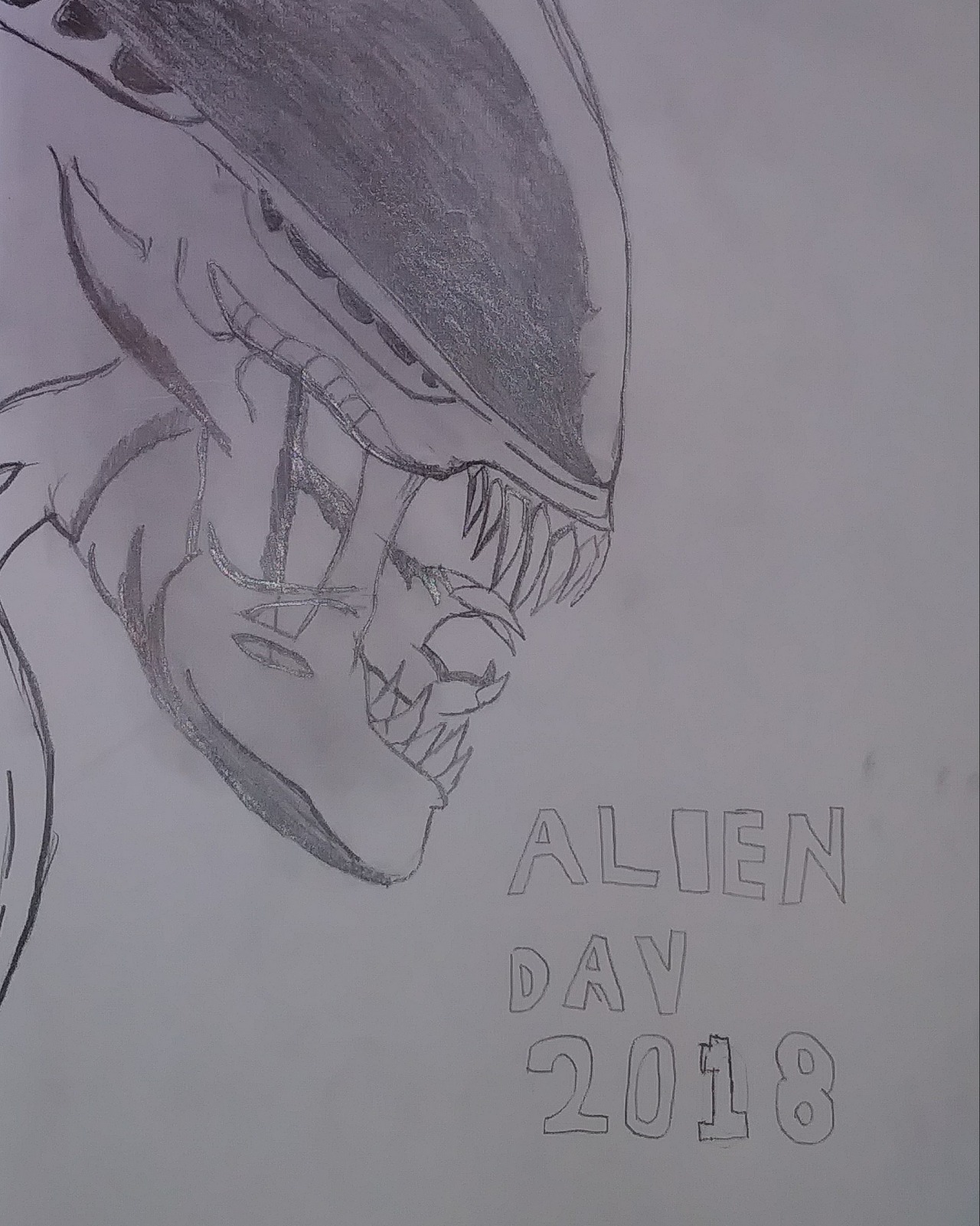 Made this quick drawing in celebration of our beautiful Xenomorph creatures for Alien Day.