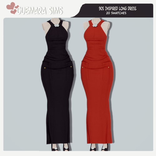 This Elegant Long Dress Is Inspired By 90s Haute Couture, Featuring A Sleek, Form-fitting Silhouette