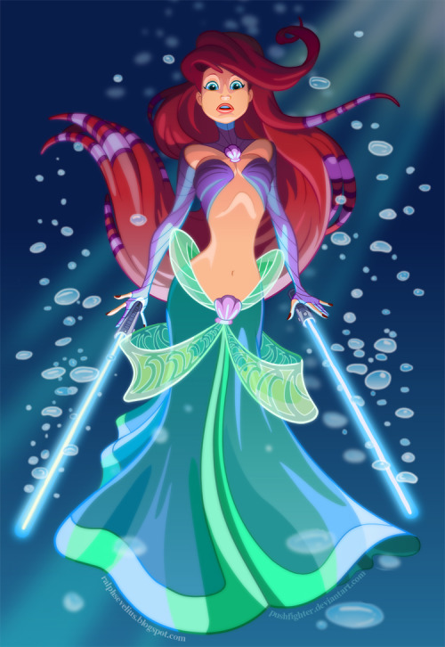 thegreatbuffay:  Amazing Disney/Star Wars-Mash-Up!Art by Ralph Sevelius