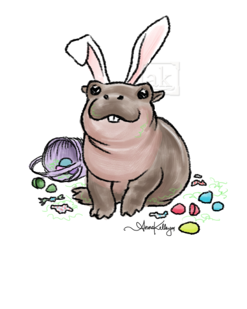 annekelleyart:Worst. Easter Bunny. Ever.He may not be the Reason for the Season, but he’s a cutie ^_