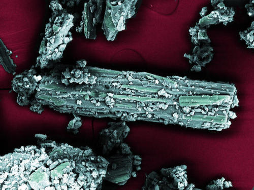 Scanning Electron Micrograph of HeroinA scanning electron microscope (SEM) image of white heroin. He