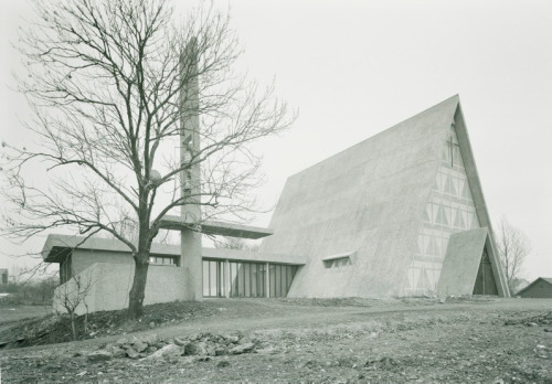 architectureofdoom:Bakkehaugen kirke, Oslo, Erling Viksjøs, 1958-59