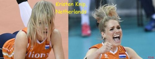 These images were captured during a recent international FIVB volleyball match. The Netherlands are 