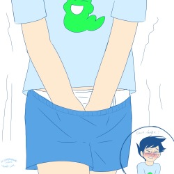 tricksterweewee:  holding yourself under your pants (◕‿◕✿)