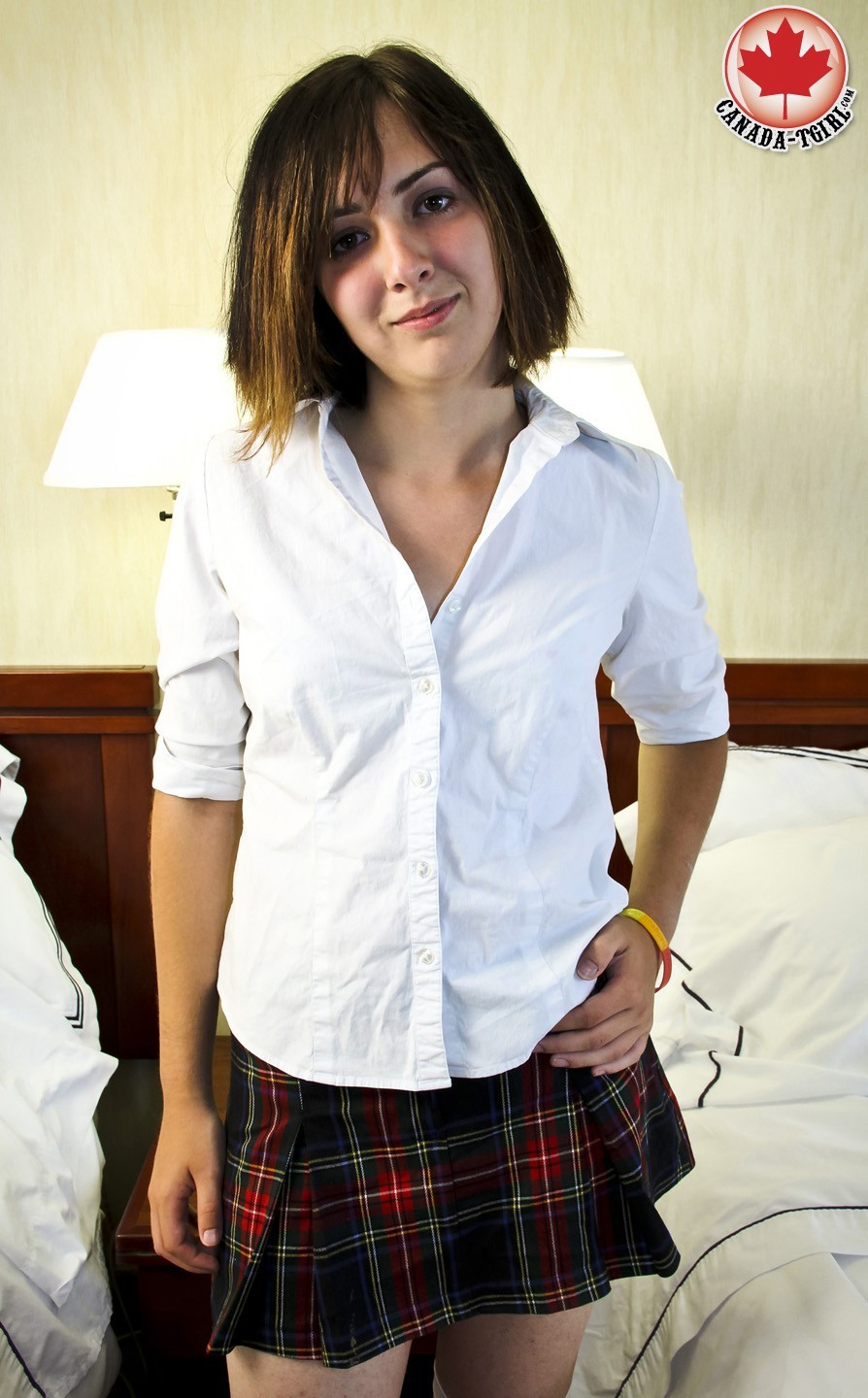 Young TS Skye in schoolgirl uniform Skye is a brand new tgirl brought to us from