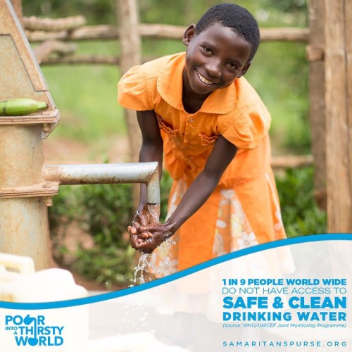 1 in 9 people worldwide do not have access to safe and clean water.