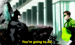 tterrymcginnis:  Bruce and Hal in Justice League: War//Justice League: Origin