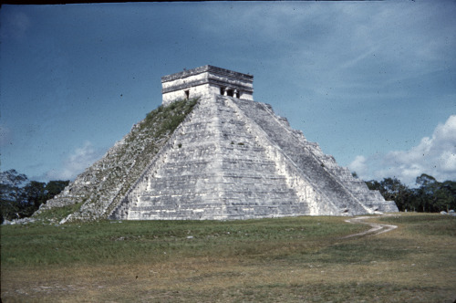 ancientart:Temple of the Kukulcan, Chichen Itza, 1959.Courtesy of the Southern Methodist University,