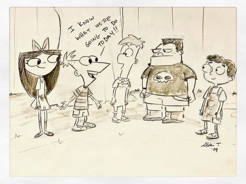A special request #phineasandferb pencil sketch ❤️ It’s always...
