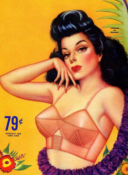 vintagegal:  Adola Brassiere ads, illustrated by