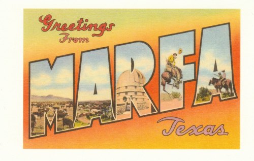 aliensuburb: postcards from Marfa, Texas