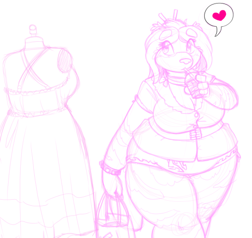 chuxwagon:  A commission for the super awesome nakpunchcow ‘s cutie Pandaren. He wanted something of her in modern clothes and said she likes being touristy and I had to draw her shopping and falling in love with dresses. Please enjoy the Horde hot-pants,