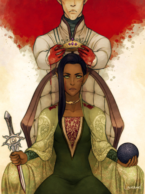 needapotion: Keela Lavellan and Solas, commissioned by the sweet jessicapendragon :)The he