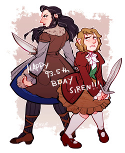 hoursago:  IN DWARF YEARS, FOR THE THORIN TO MY BILBO AND ALSO JULIE’S GANDALF, MY DWARF BRO SIREN HAPPY BDAY BRO!!!!!!! DONT YELL AT ME IF I GOT THE DWARF YEARS WRONG!!!! these are her lolita hobbit designs and also fem designs!!! 