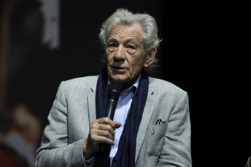 Sir Ian McKellen at Shakespearian Midsummer Night festival in Moscow. Q&A after Richard III scre