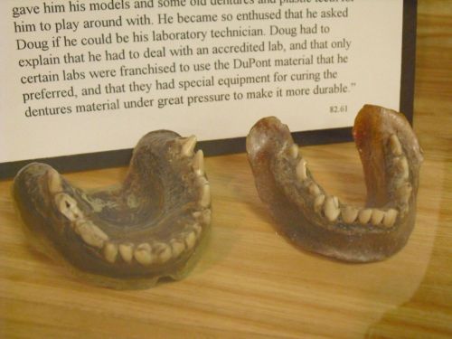 vintageeveryday: In the early 1900s, a man couldn’t afford proper dentures, so he made his own using
