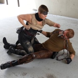 eljackinton:  spacemohawks:  FINALLY found an internet connection this morning so here are a couple shots from yesterday.  Imperator Furiosa and her squad. &lt;3   