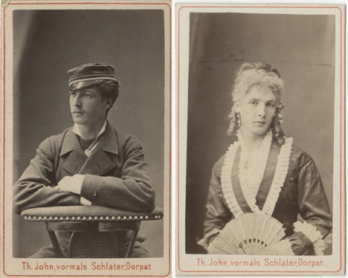 Vintage photographs of boys in drag