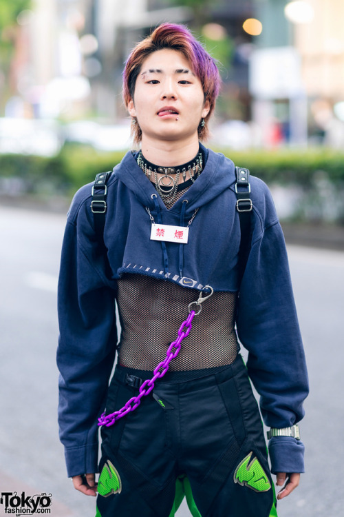 Japanese teens Dai, Kan, and Kota on the street in Harajuku wearing remake fashion along with items 