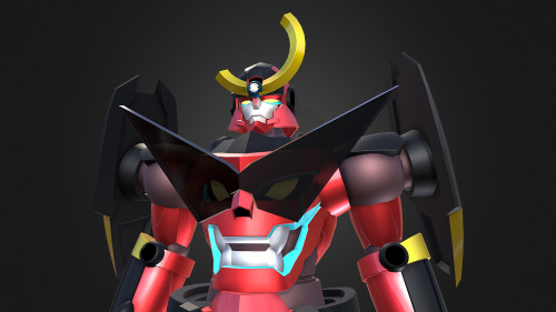 3D Gurren Lagann and Lazengann.  Made by myself in 3DS Max.