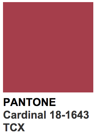 colors — Pantone 18-1643 TCX Cardinal