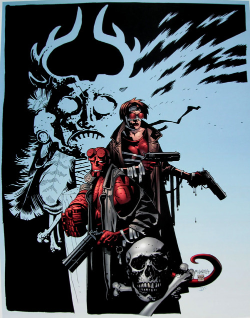 Painkiller Jane/Hellboy (Mignola variant)