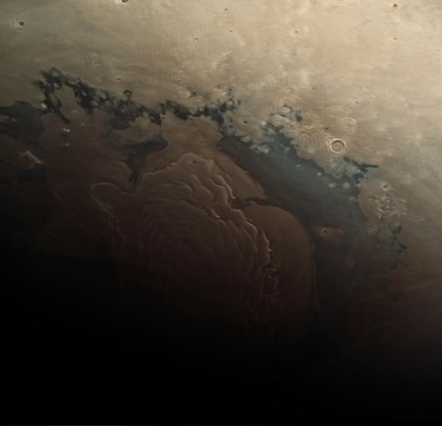 This stunning image swath was taken by ESA’s Mars Express during camera calibration as the spacecraf