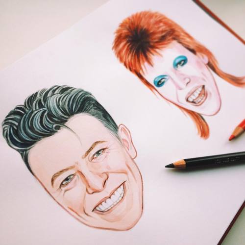 Working on perhaps my most cheerful Bowie pattern to date. Happy 69th Birthday to the Thin White Duk