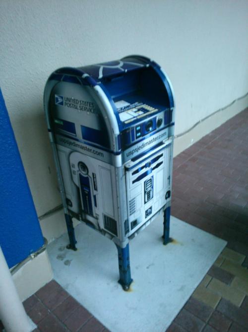 You can find some R2-D2 mailboxes around town!