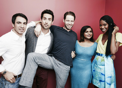 lizzymindy:  Chris Messina, Ed Weeks, Ike Barinholtz, Mindy Kaling, and Xosha Roquemore