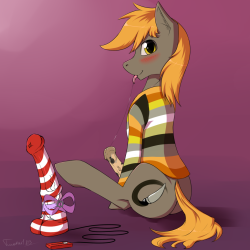 nsfwtwotail813:  Birthday gift for good pony. You are one of my favorite artists, like your art and wish you many good things. Sorry if it looks bad  It looks great!! omg he&rsquo;s precious, gotta love the saliva trail~ Thank you so much!!