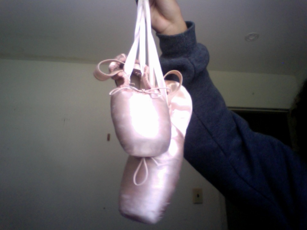 dorkybeans:  flutterbye-5:  You see these fuckers? They’re my pointe shoes. Now,