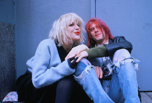 fuckyeahcourtneylove:sharing clothes. 1992.