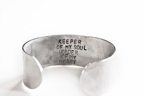 beggingforpermission:  I love when jewelry has inscriptions inside of it that only