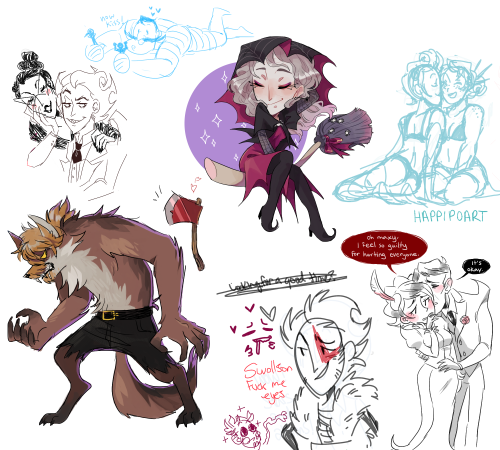 more quarantine aggieio doodles with friends!!plus a collection of old and new aggie draws