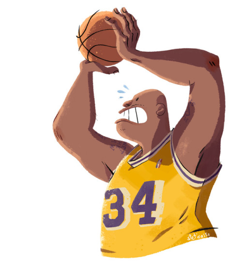 Yesterday I had fun drawing the great Shaquille O’Neal with his greatest fear: the free throws.IG: s