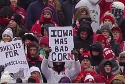 wetbackmountain:  rararimming:  coolfriendlygay:  Midwest beef  why is the N the only letter in red?   For Nebraska U